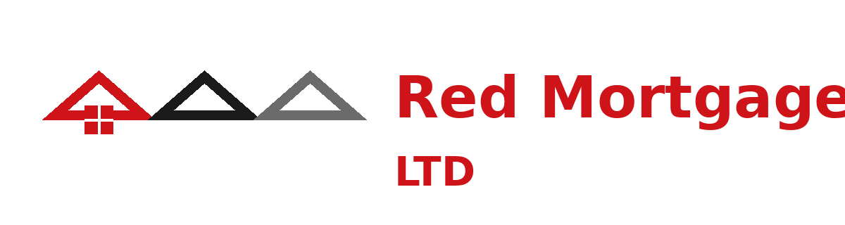 Red Mortgages LTD - Red Black Grey House Logo